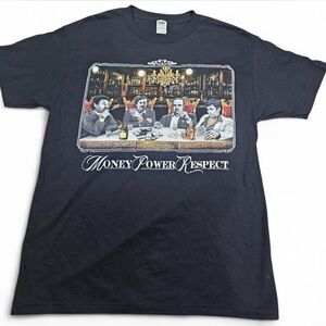 Black Graphic Tee with Vintage Design